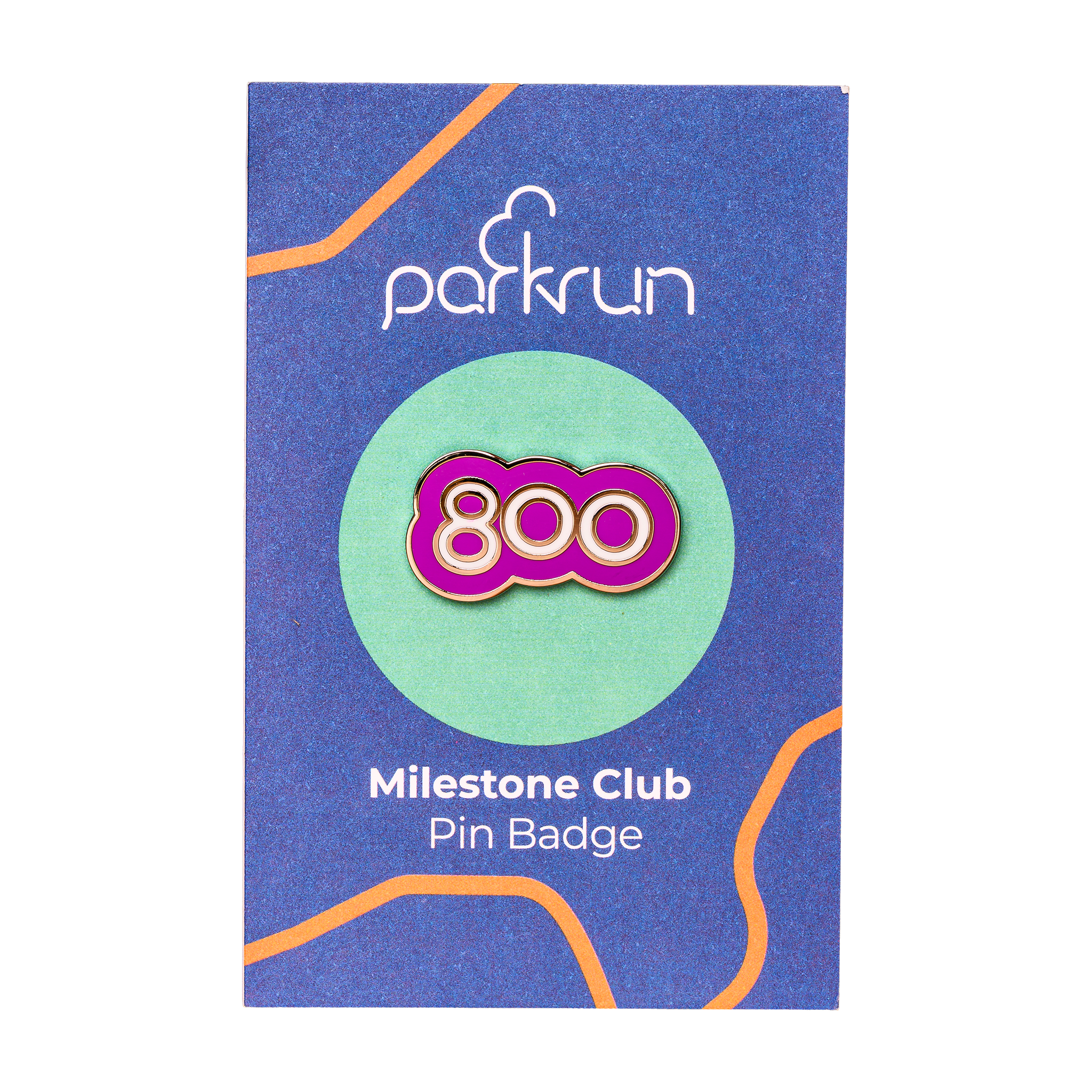 Run/Walk 800 Milestone Pin Badge