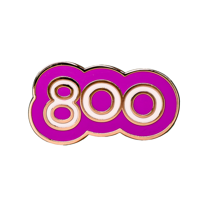 Run/Walk 800 Milestone Pin Badge