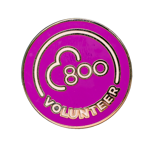 Volunteer 800 Pin Badge