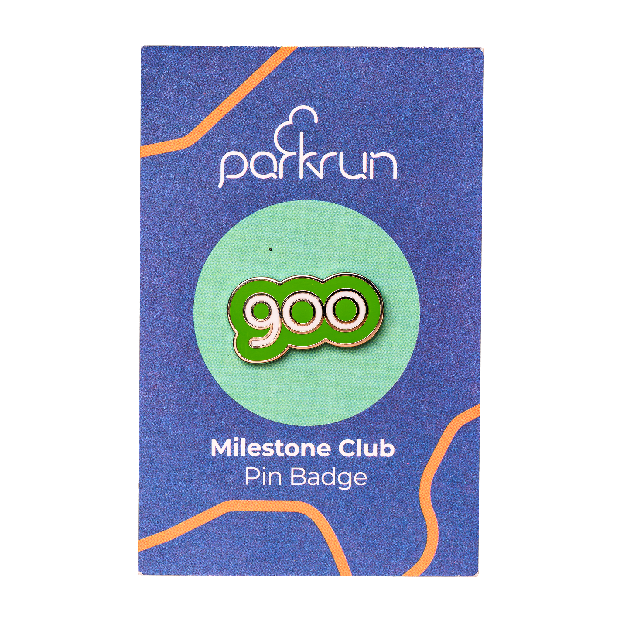 Run/Walk 900 Milestone Pin Badge