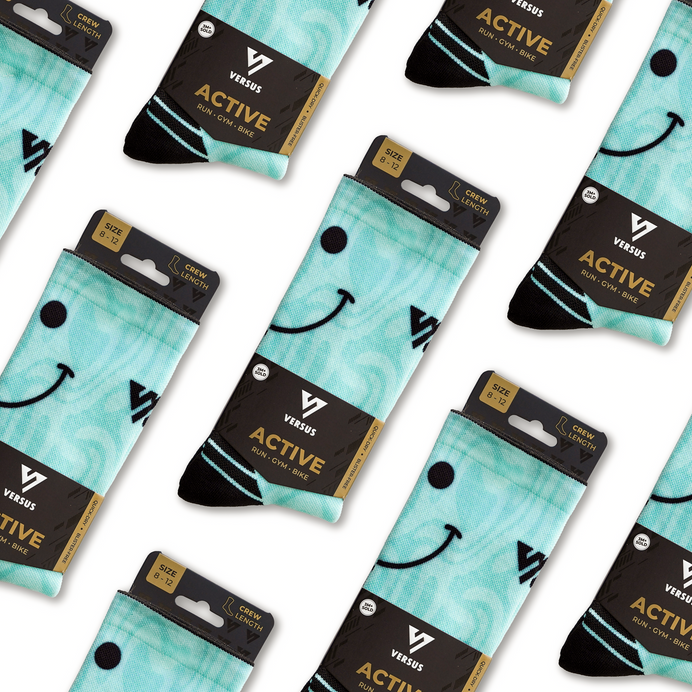 VERSUS Bubblegum Smile Active Crew Socks