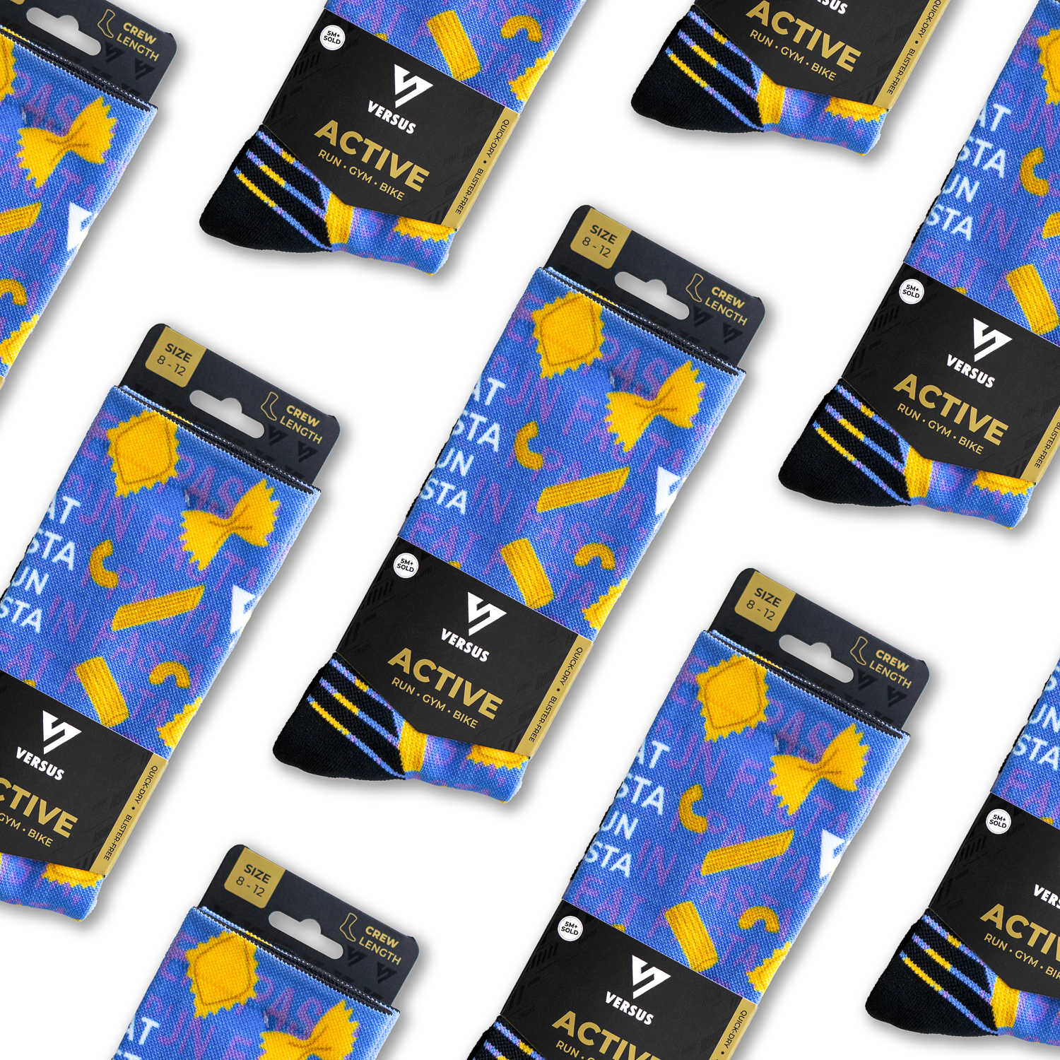 VERSUS Pasta Active Crew Socks