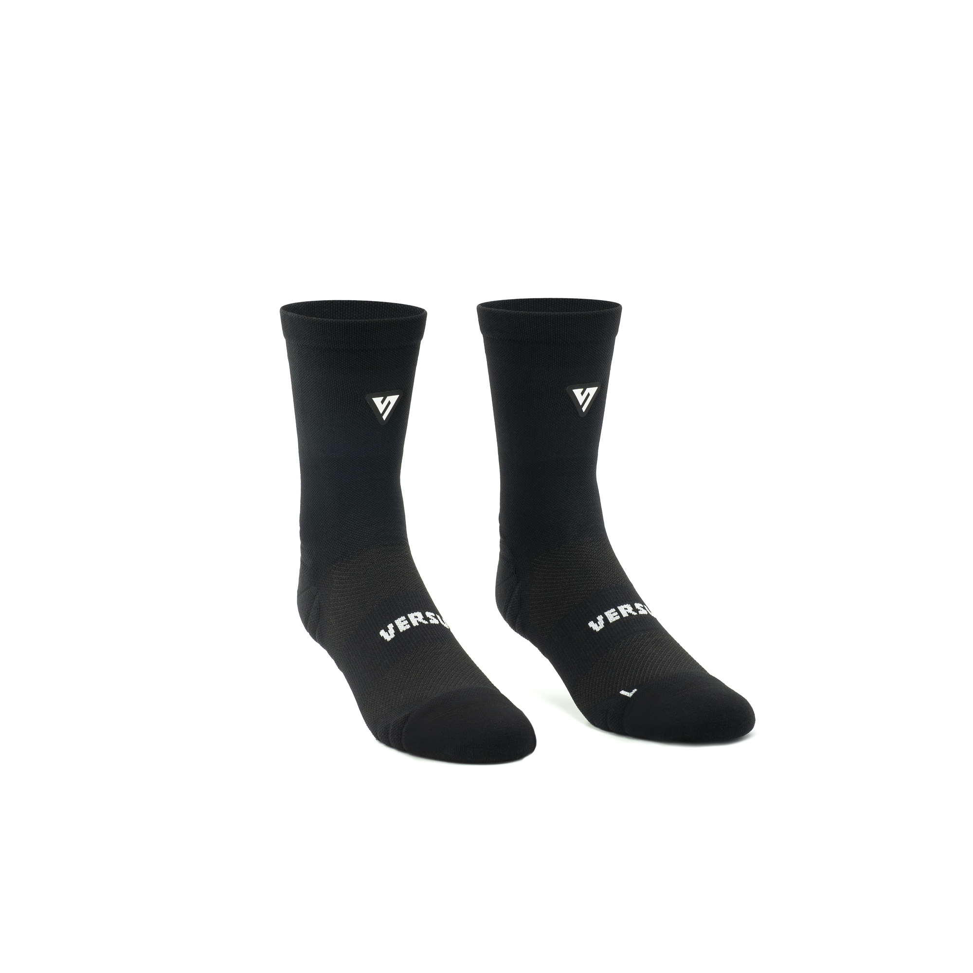 VERSUS Classic Black Active Crew Tab Socks