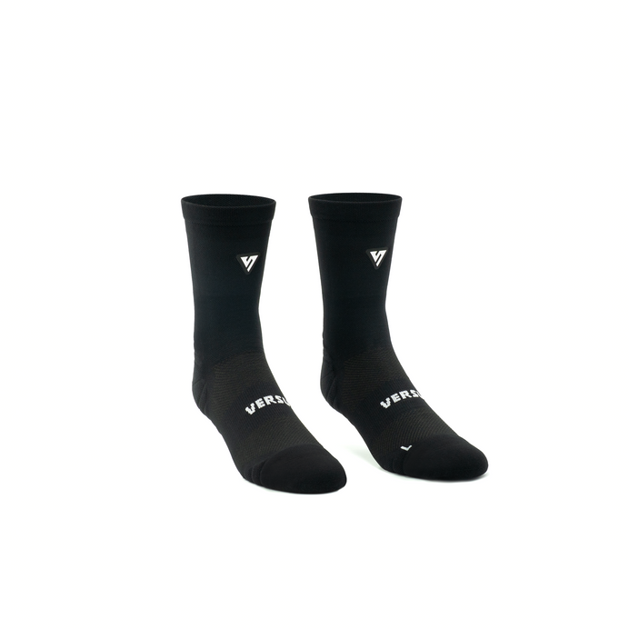 VERSUS Classic Black Active Crew Tab Socks