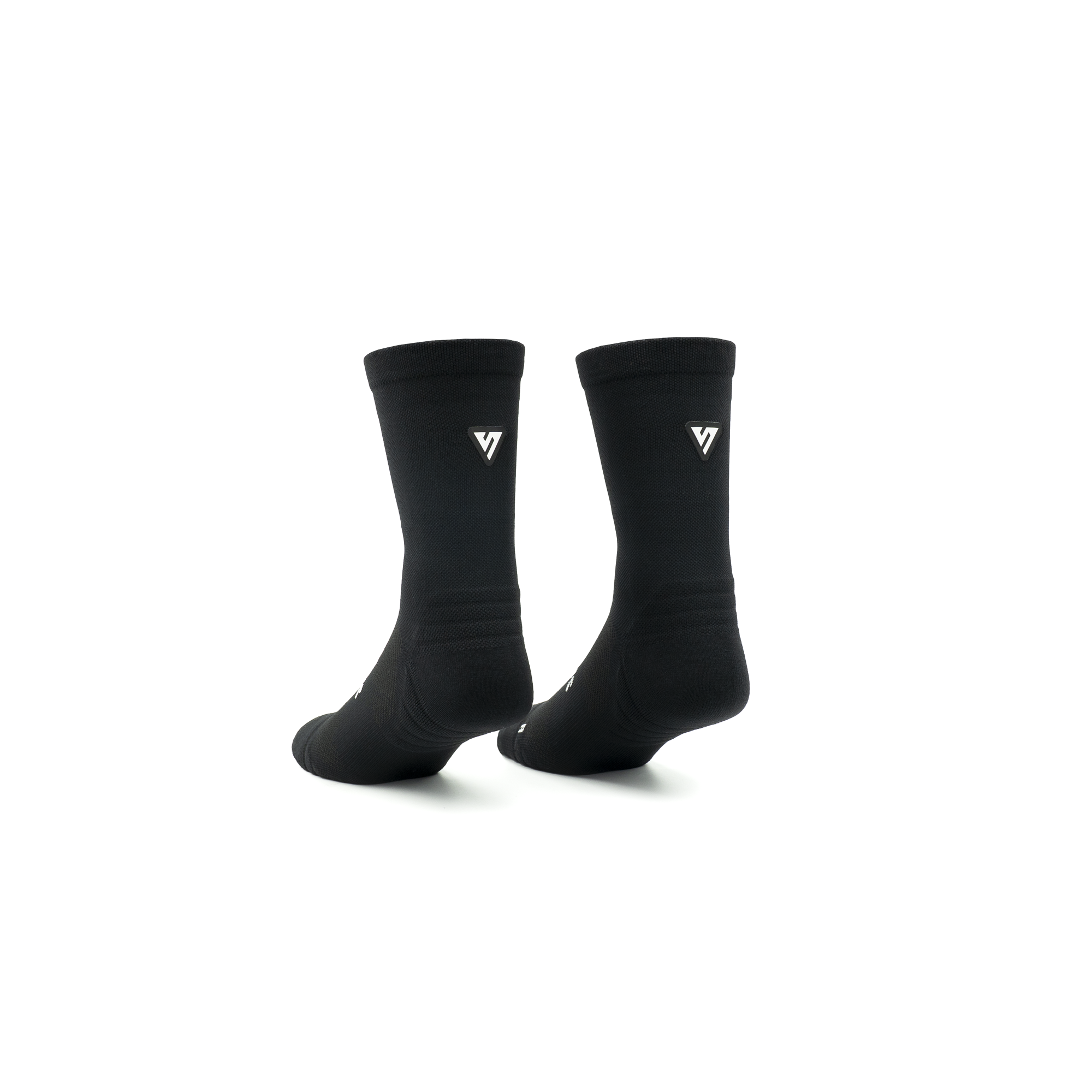 VERSUS Classic Black Active Crew Tab Socks