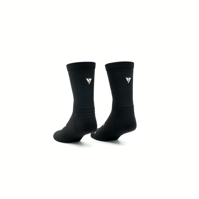 VERSUS Classic Black Active Crew Tab Socks