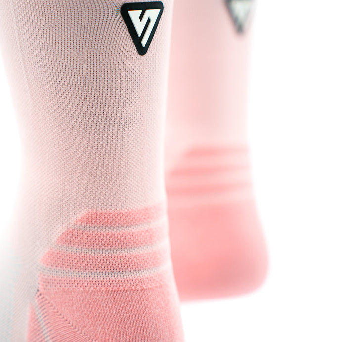 VERSUS Classic Pastel Pink Active Crew Tab Socks