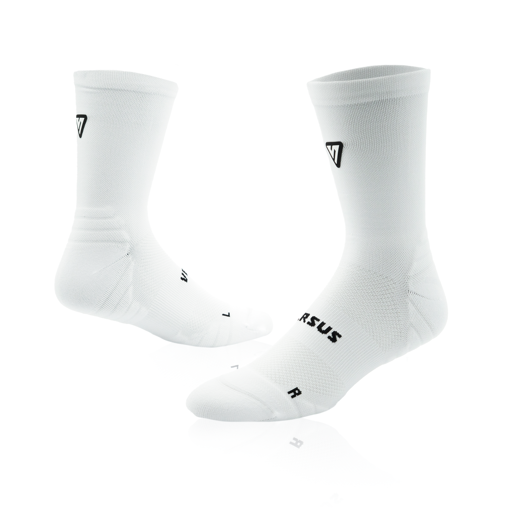 VERSUS Classic White Active Crew Tab Socks