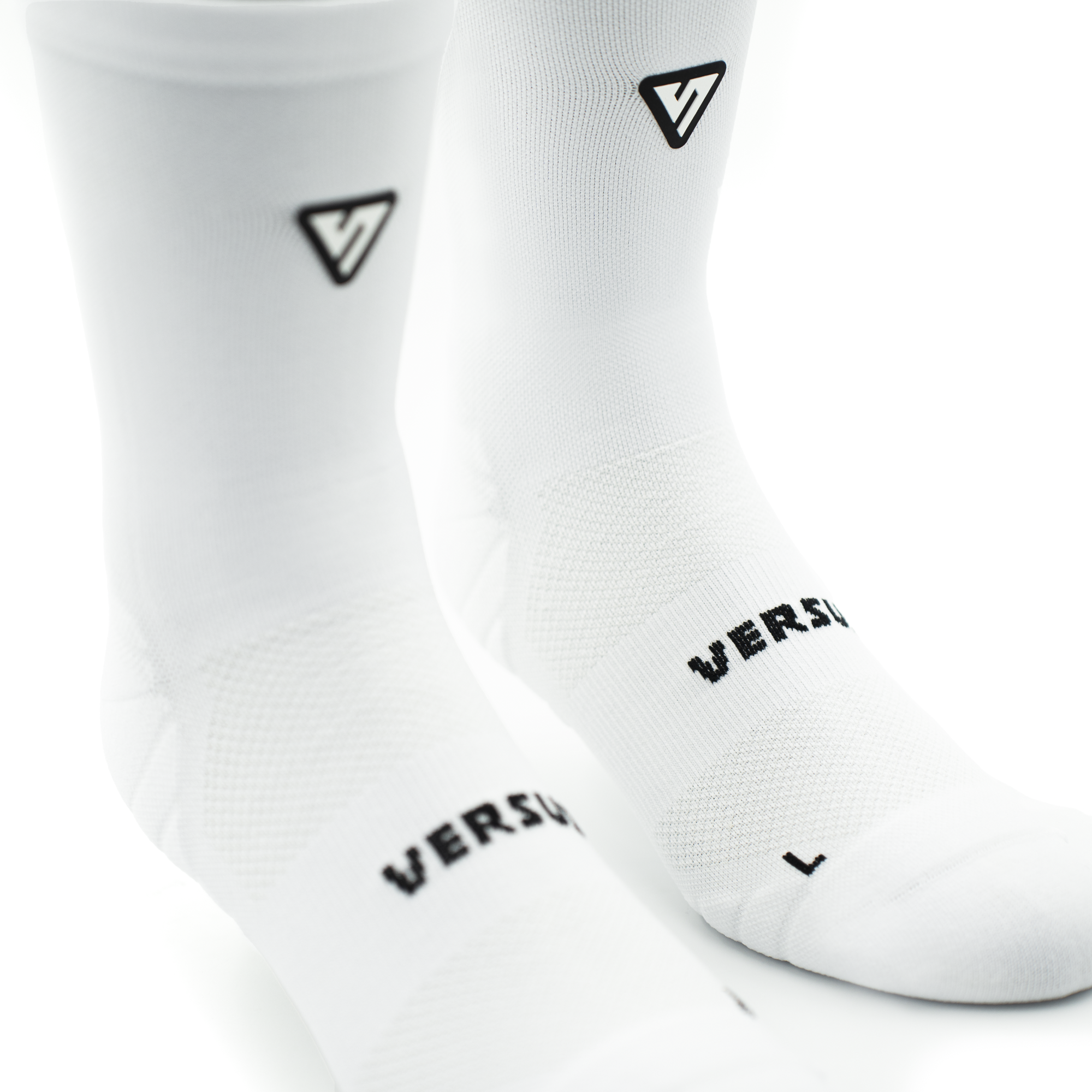 VERSUS Classic White Active Crew Tab Socks