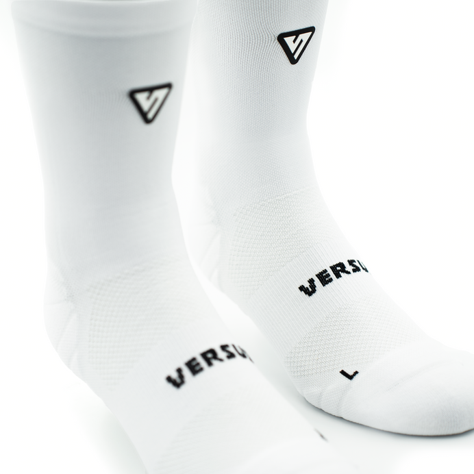 VERSUS Classic White Active Crew Tab Socks