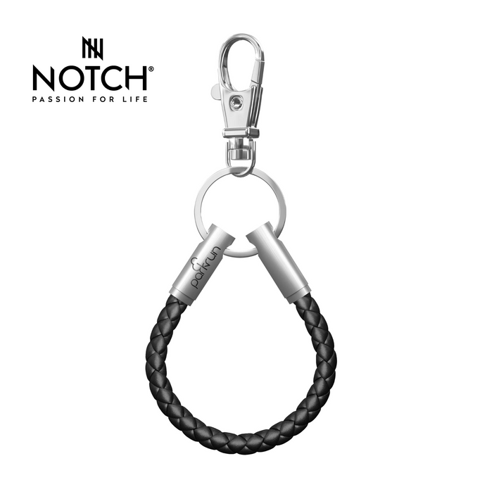 parkrun x NOTCH Leder-Schlüsselband