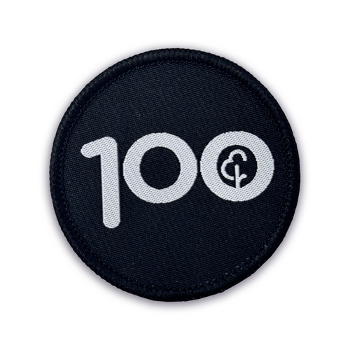 Run/Walk 100 Milestone Woven Patch