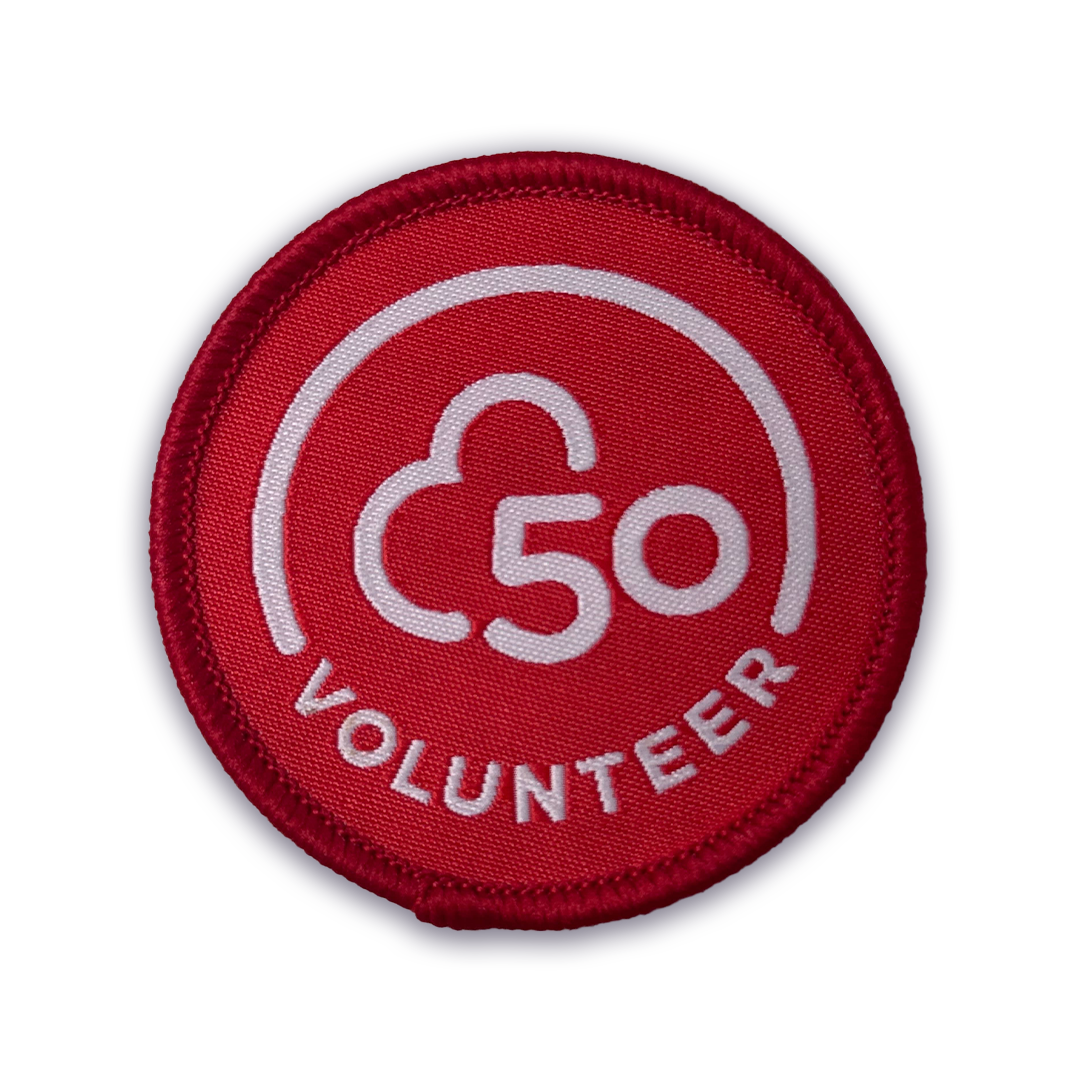 „Volunteer 50“ – gewebter Aufnäher