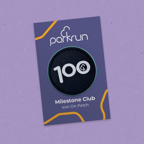 „Run/Walk 100“ – Gewebter Aufnäher zum Meilenstein