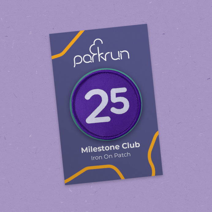 Run/Walk 25 Milestone Woven Patch