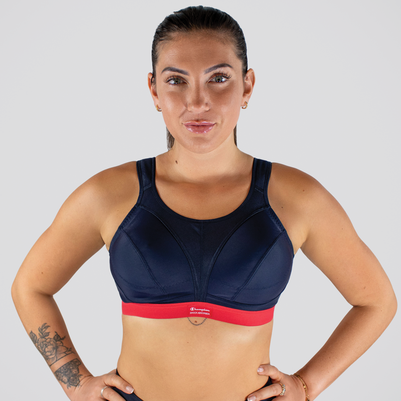 Shock Absorber D Max Support Sports Bra Navy Red parkrun Shop