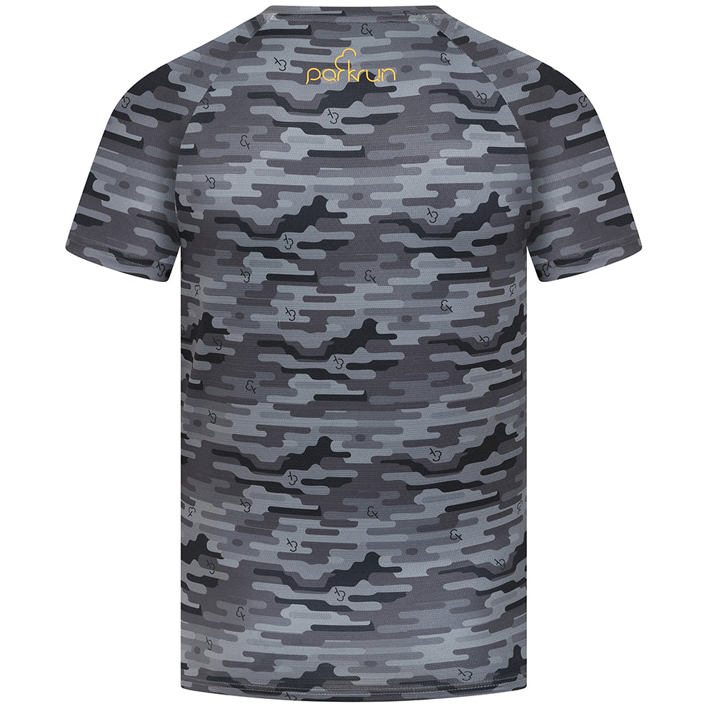 parkrun Men's Grey Camo T-Shirt