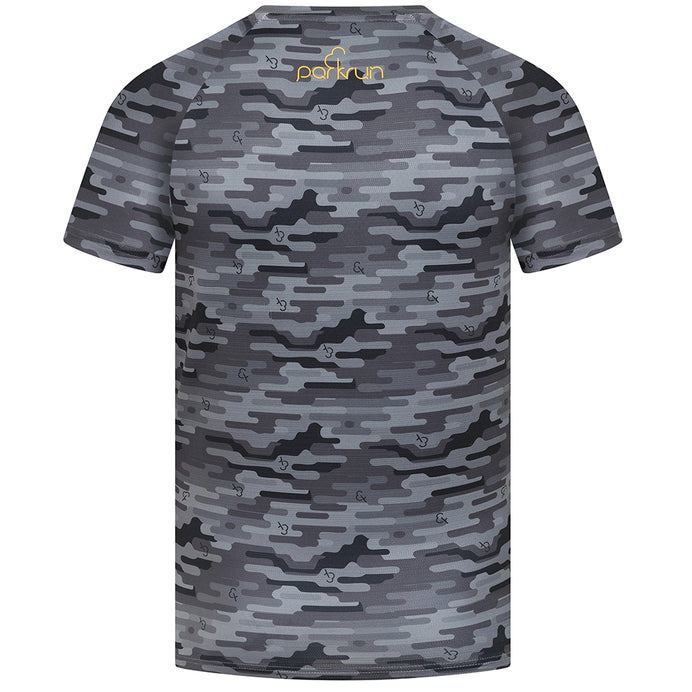parkrun Men's Grey Camo T-Shirt