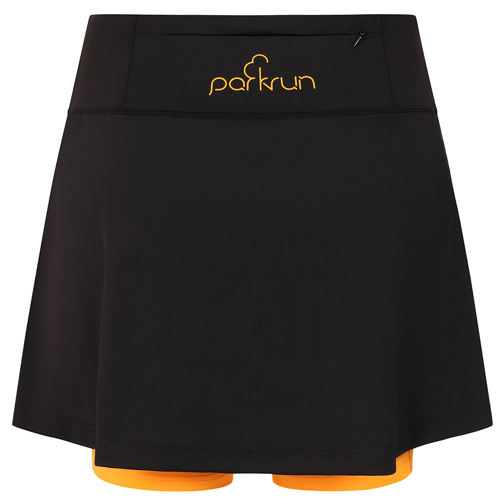 parkrun Apricot Women's Skort - Black/Apricot – parkrun Shop