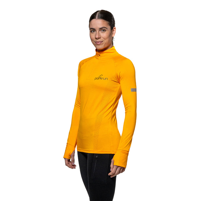 parkrun Damen-Sweatshirt mit 1/4-Reißverschluss
