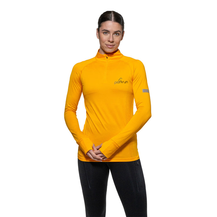 parkrun Damen-Sweatshirt mit 1/4-Reißverschluss