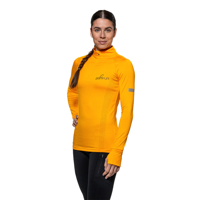 parkrun Damen-Sweatshirt mit 1/4-Reißverschluss