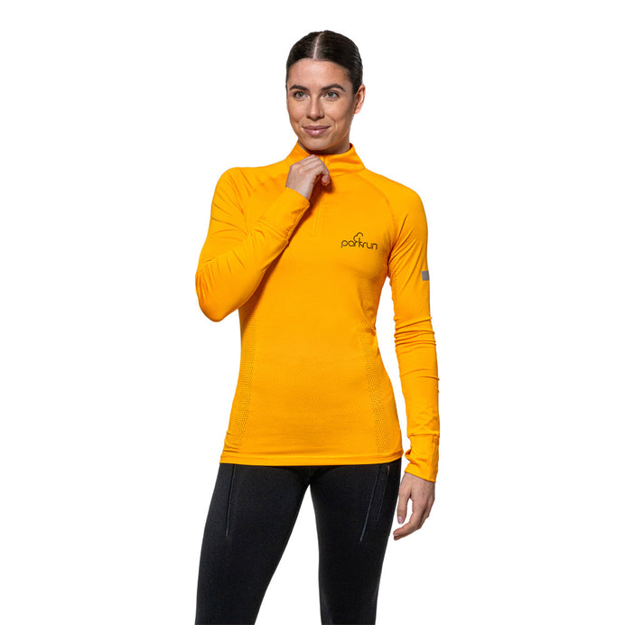 parkrun Damen-Sweatshirt mit 1/4-Reißverschluss