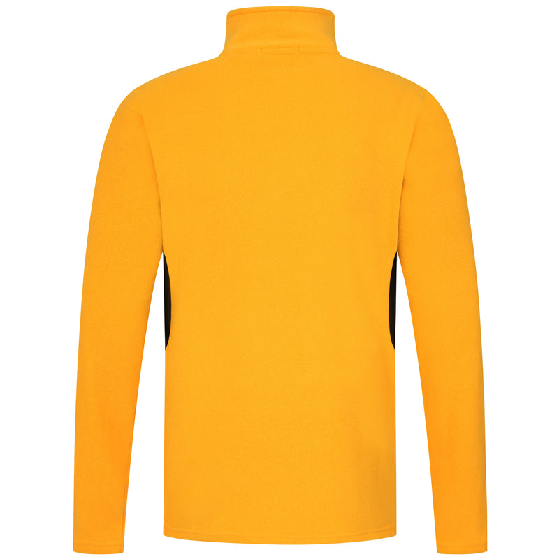 parkrun Men's 1/4 Zip Micro Fleece Top - Apricot