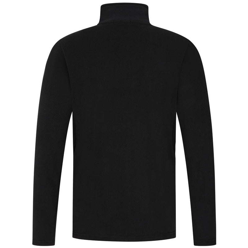 parkrun Men's 1/4 Zip Micro Fleece Top - Black