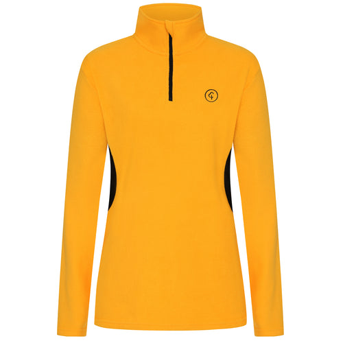 parkrun Women's 1/4 Zip Micro Fleece Top - Apricot