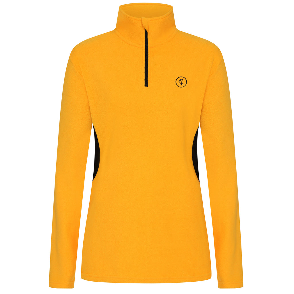 parkrun Women's 1/4 Zip Micro Fleece Top - Apricot