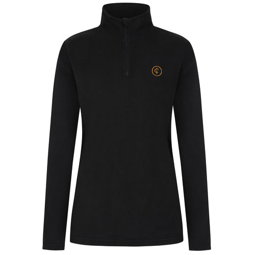 parkrun Women's 1/4 Zip Micro Fleece Top - Black
