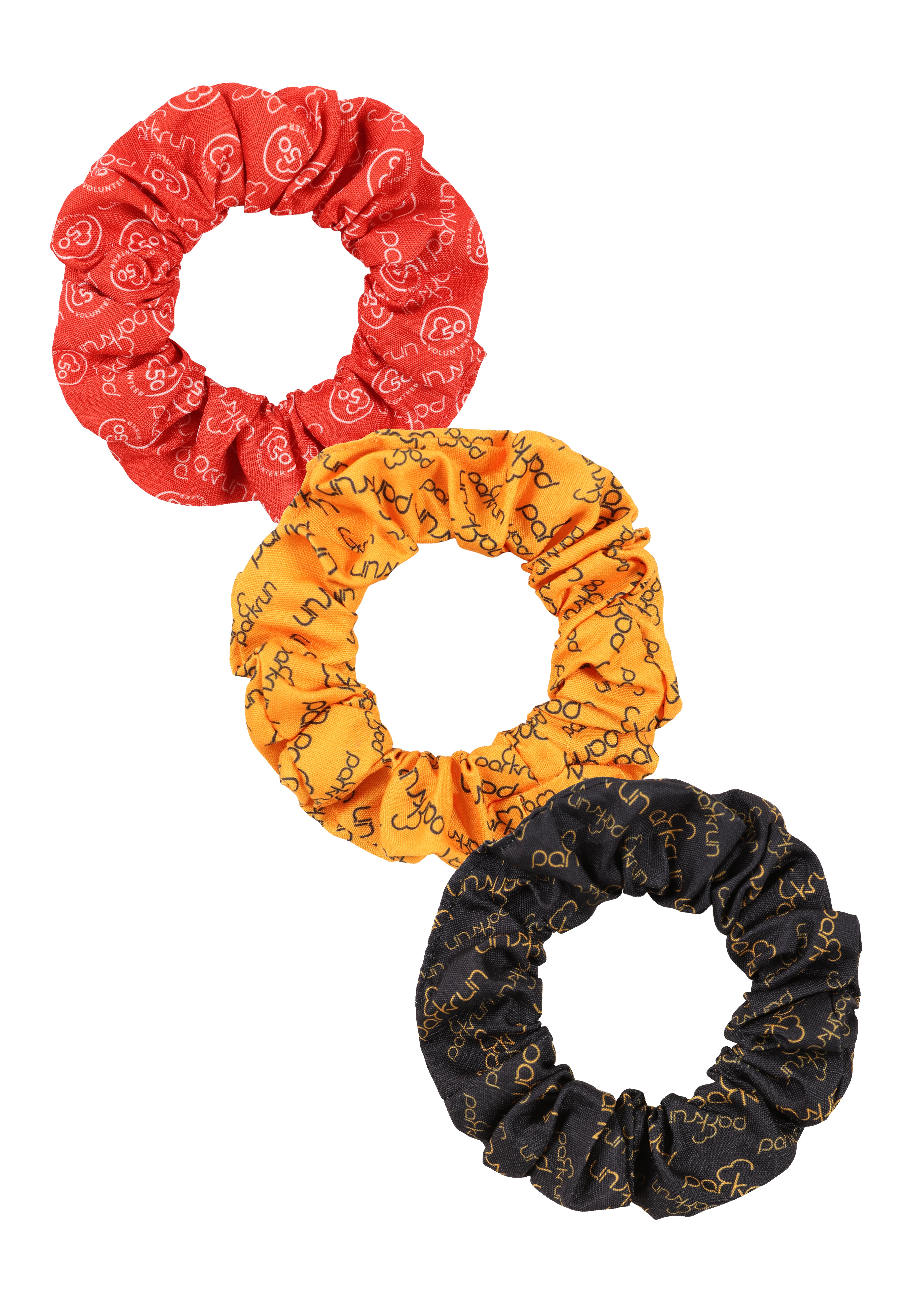 parkrun Volunteer 50 Milestone Hair Scrunchies - 3 Pack