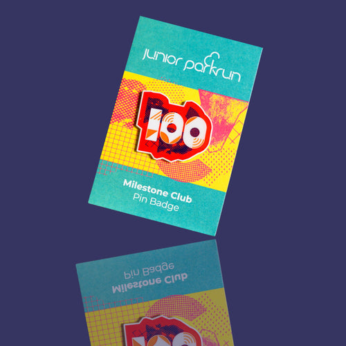 junior parkrun Milestone 100 Pin Badge