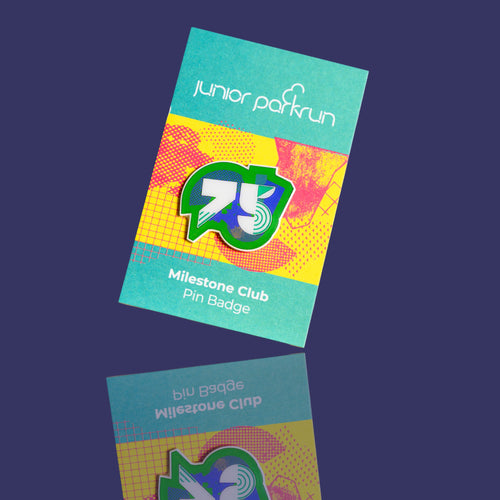 junior parkrun Milestone 75 Pin Badge
