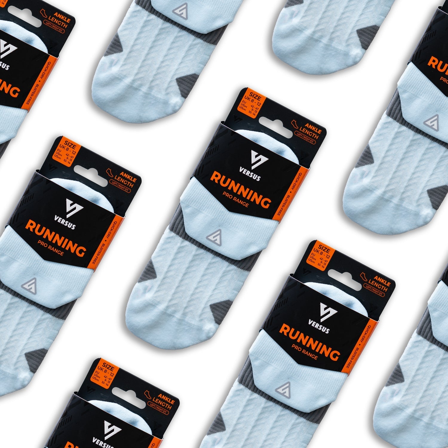 VERSUS Breeze Blue Running Ankle Socks