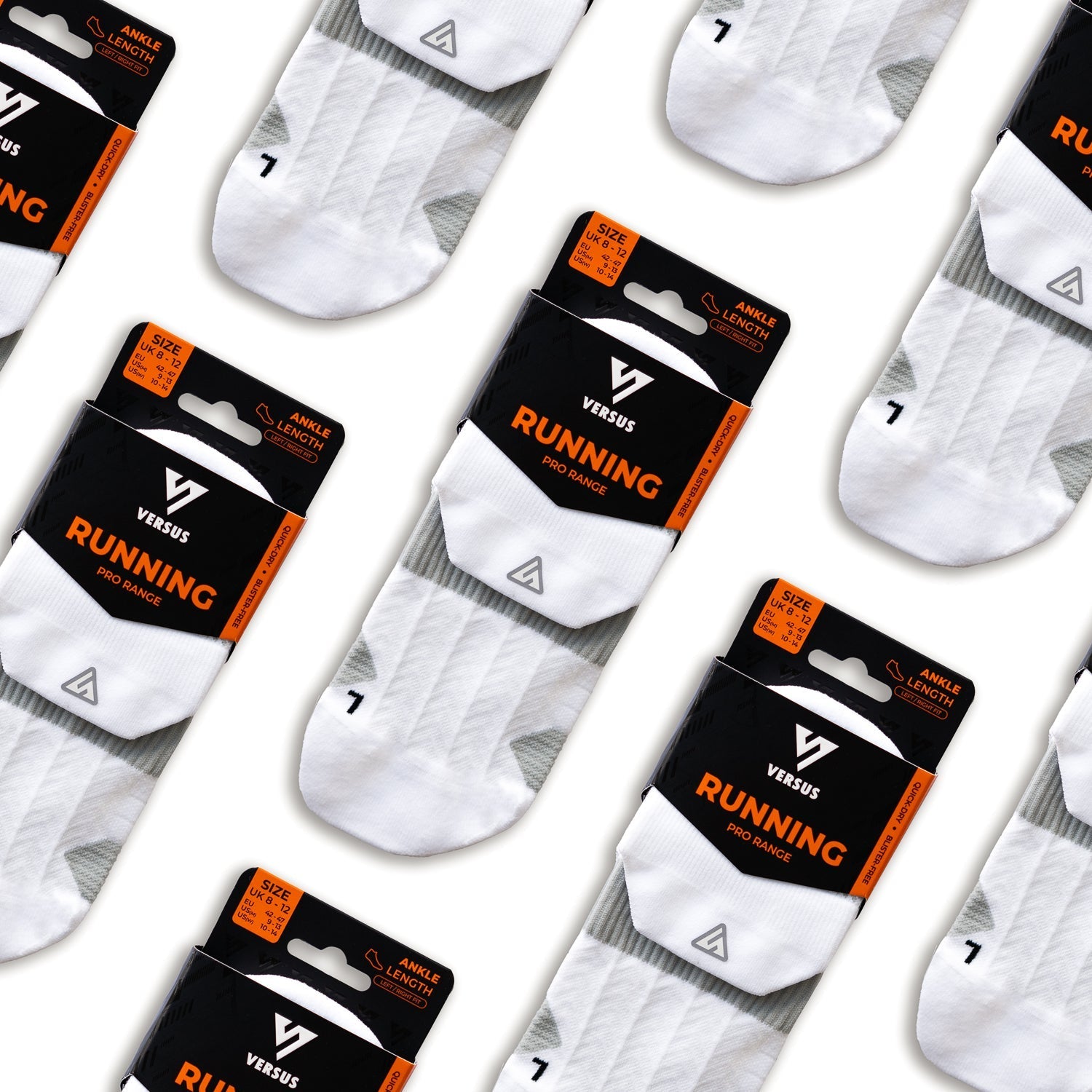 VERSUS Cloud White Running Ankle Socks