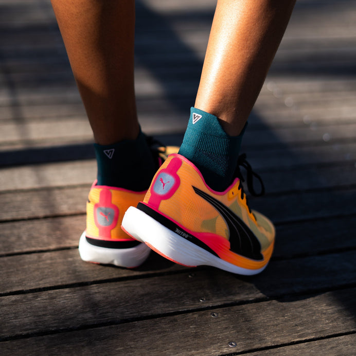VERSUS Deep Teal Running Ankle Socks