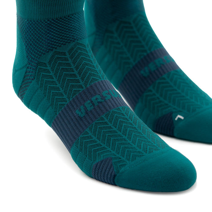VERSUS Deep Teal Running Ankle Socks