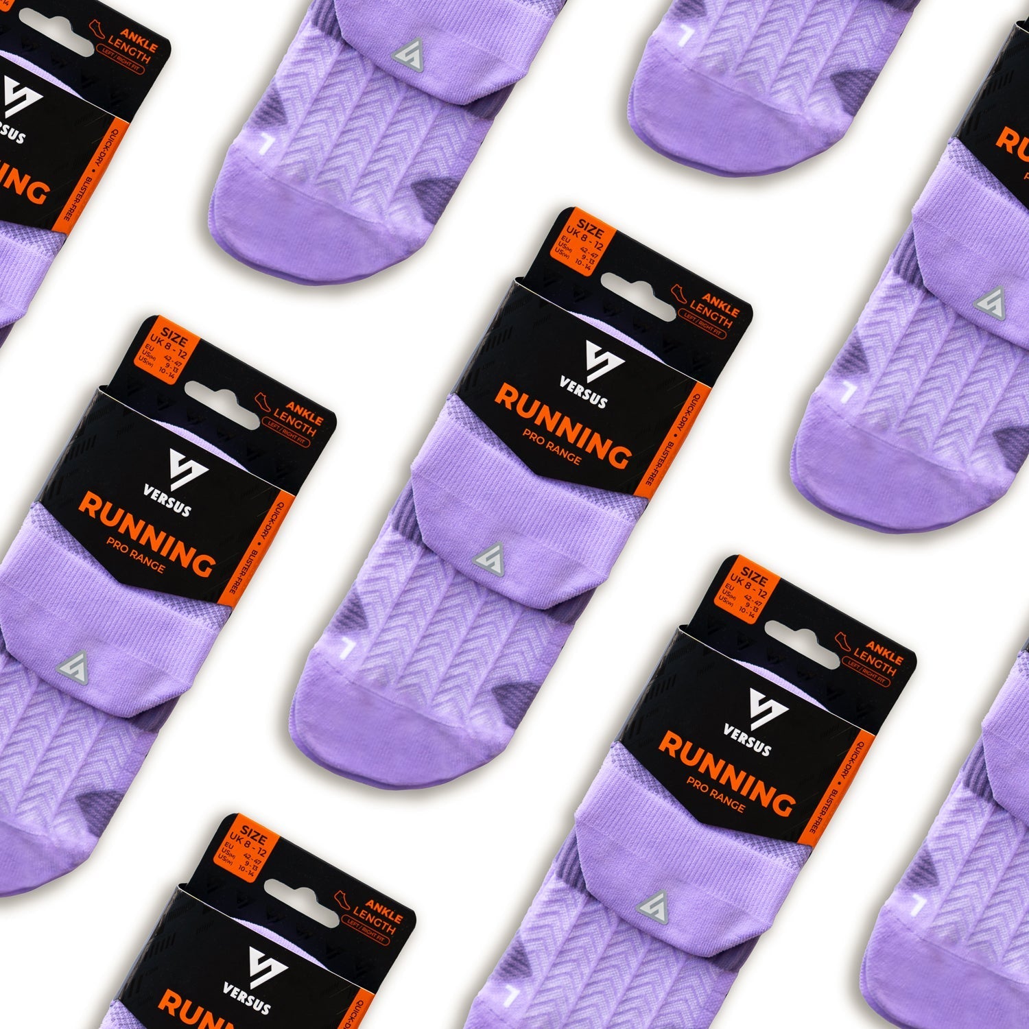 VERSUS Purple Bloom Running Ankle Socks