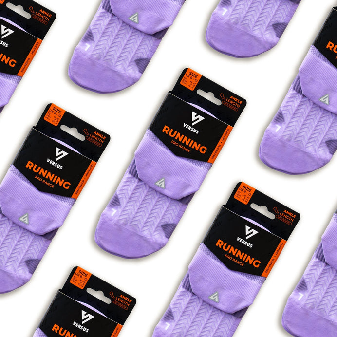 VERSUS Purple Bloom Running Ankle Socks