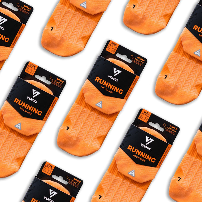 VERSUS Tangerine Glow Running Ankle Socks