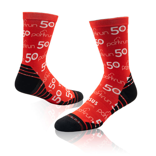 parkrun Milestone 50 Run/Walk Socks
