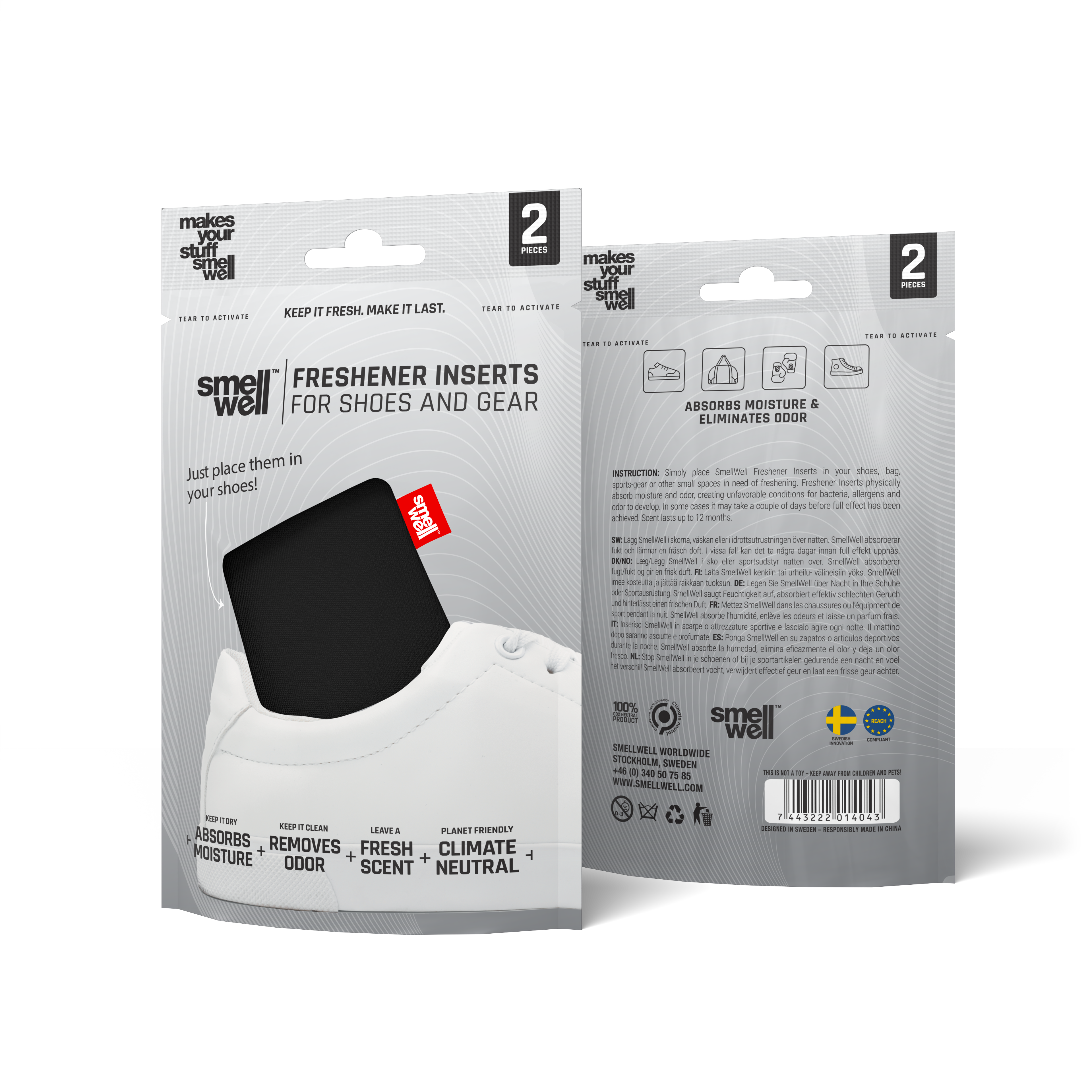 SmellWell Shoe and Bag Freshener - Black