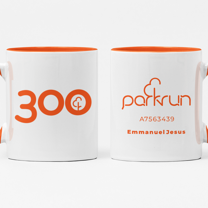 parkrun Milestone 300 Run/Walk Mug