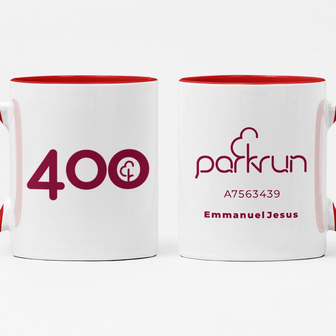 parkrun Milestone 400 Run/Walk Mug