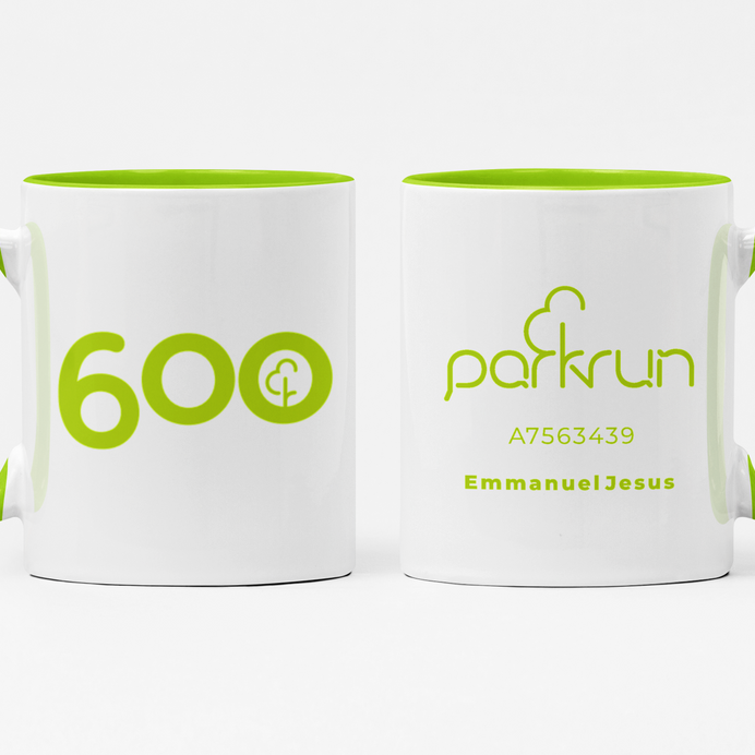 parkrun Milestone 600 Run/Walk Mug