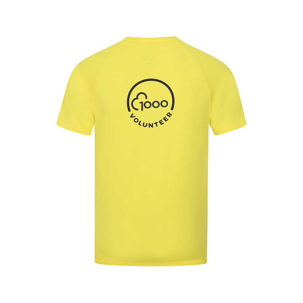 parkrun Milestone Men's Volunteer T-Shirt 1000 - Yellow