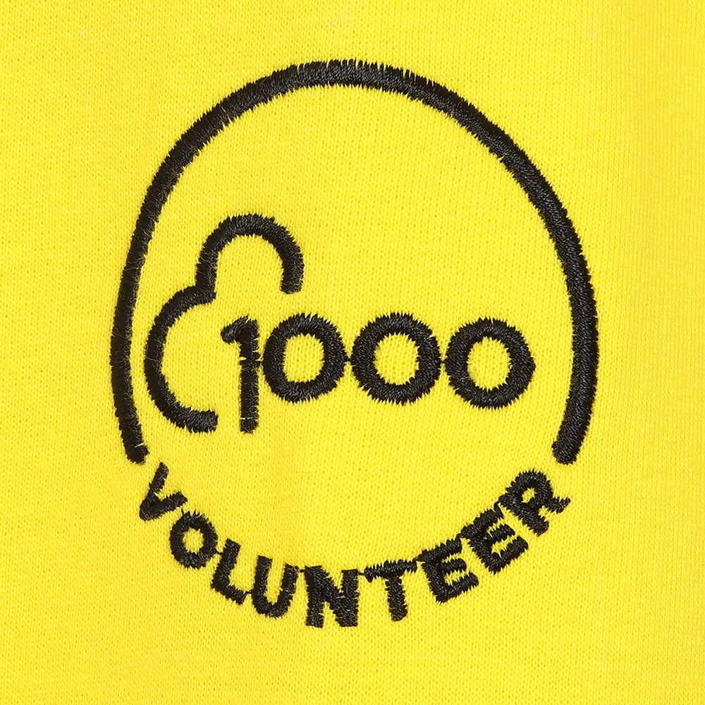 parkrun Milestone Unisex Volunteer Hoodie 1000 - Yellow