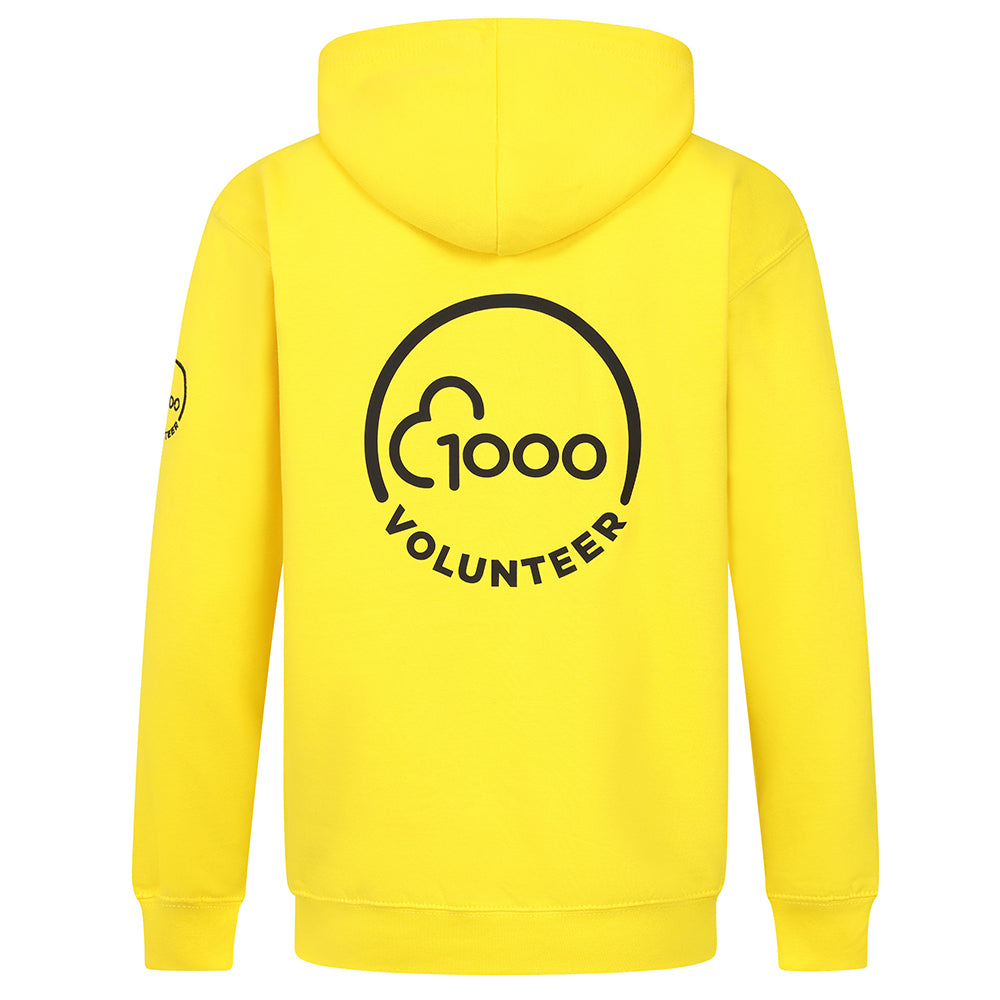 parkrun Milestone Unisex Volunteer Hoodie 1000 - Yellow